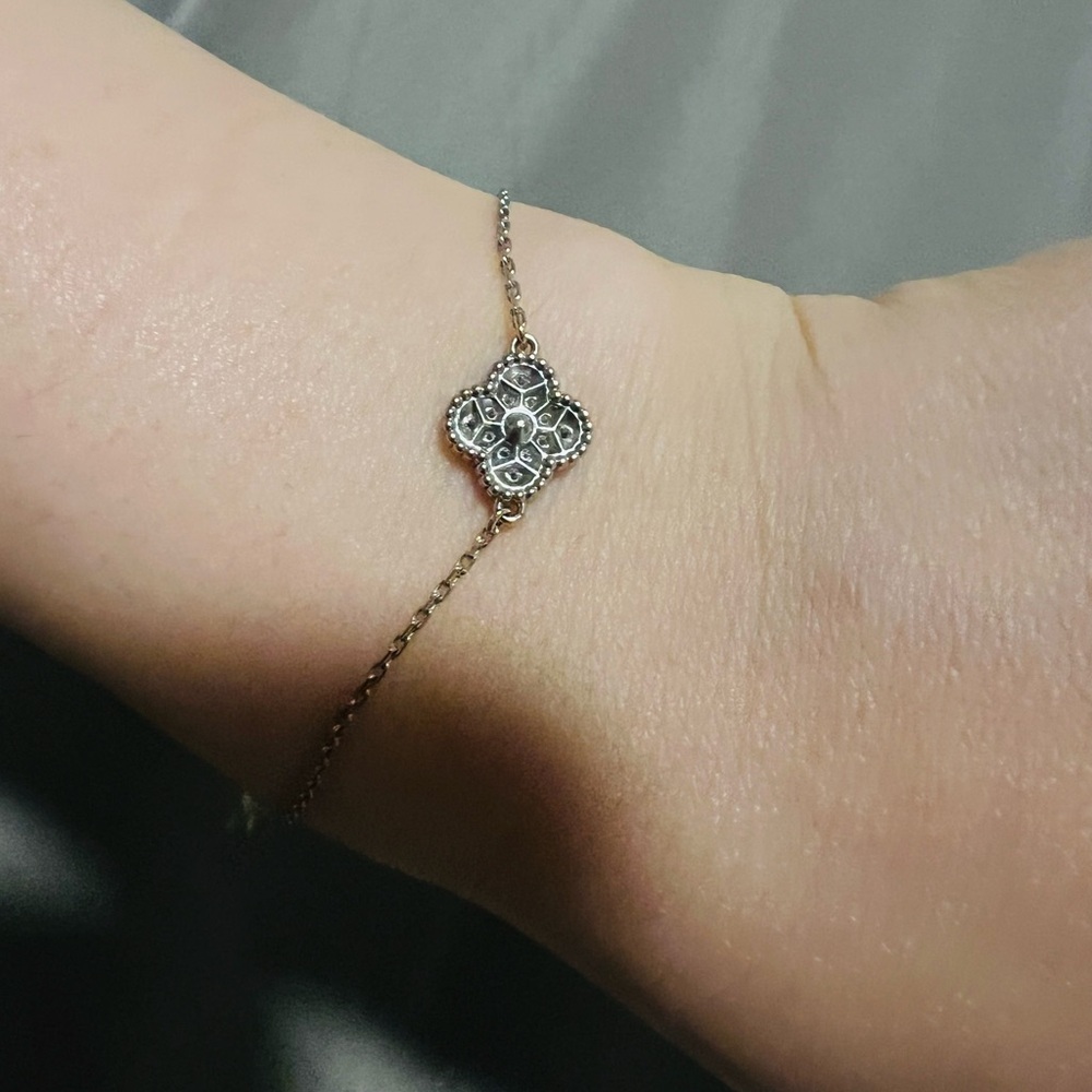 18K Gold Diamond Station Bracelet